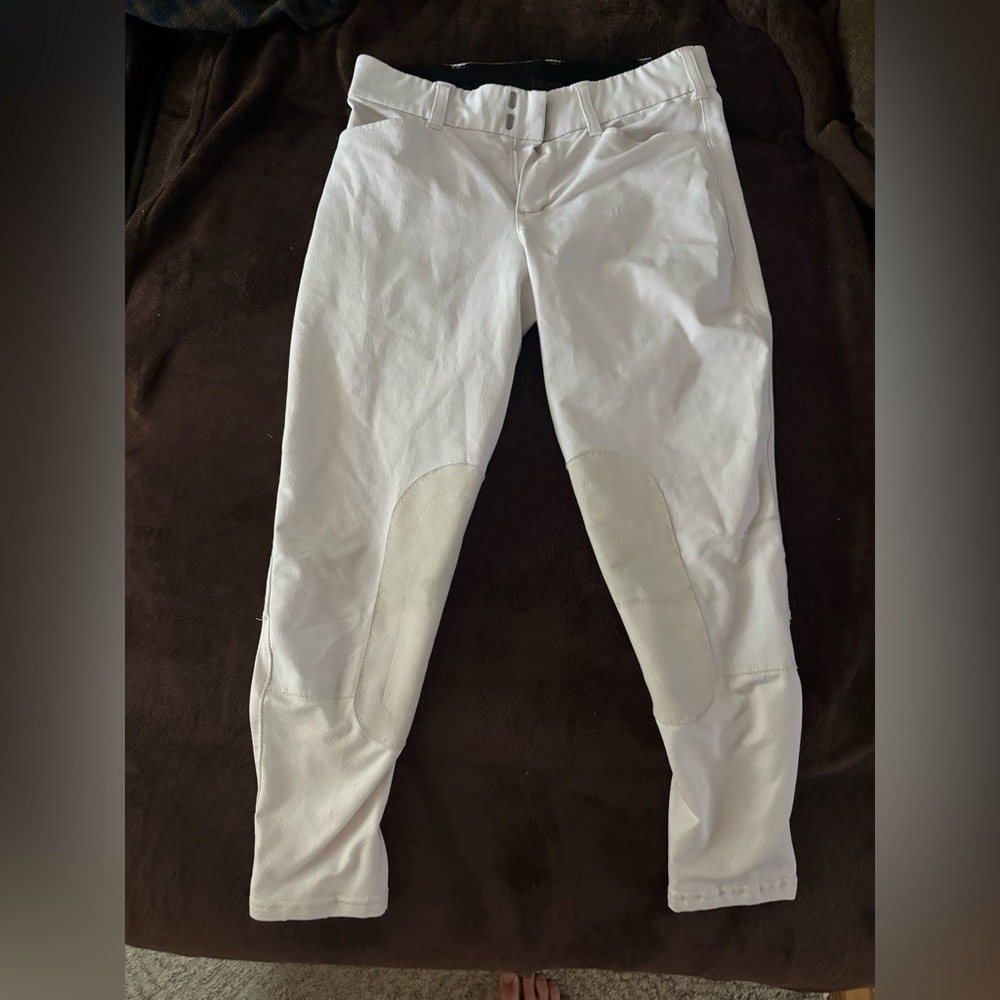 Irideon white knee patch breeches. Size 28.